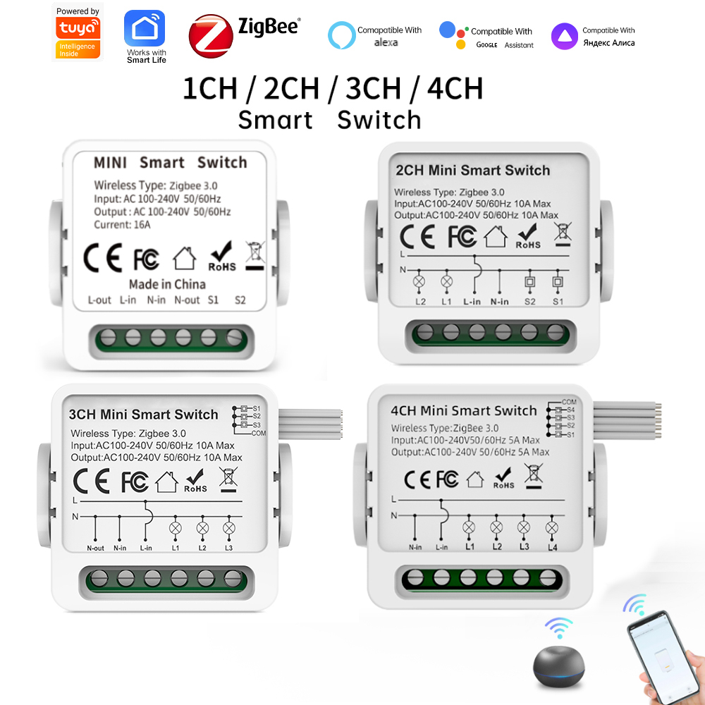Smart Home Ikea - สวิตช์อัจฉริยะ Tuya Zigbee 3.0 แบบ 1/2/3/4