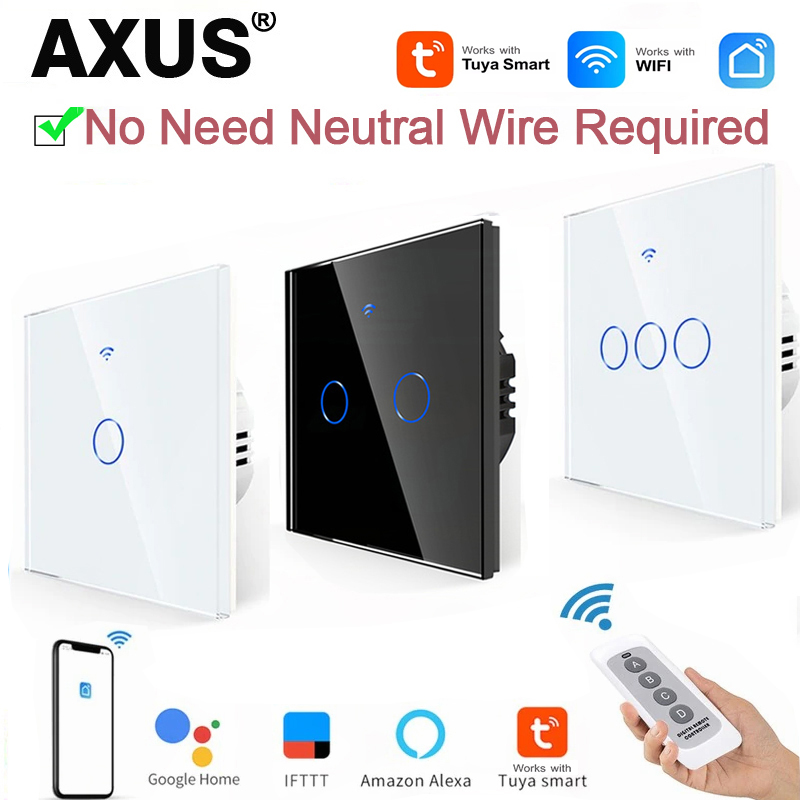 Smart Home Ikea - AXUS EU WiFi สวิตช์ไฟอัจฉริยะไม่มีสายไฟแบบเป็นกลาง สวิตช์สัมผัส RF433