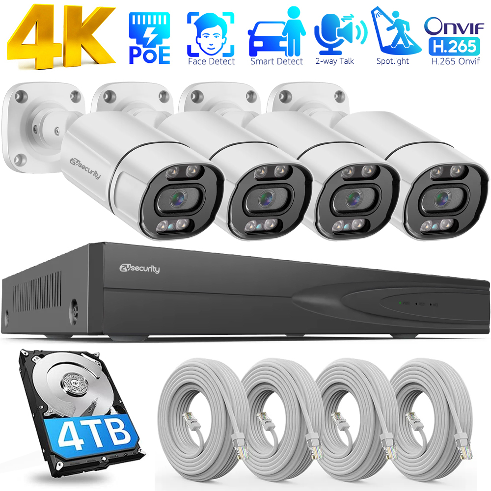 Smart Home Kits - ระบบกล้องวงจรปิด 4K PoE 4CH PoE NVR