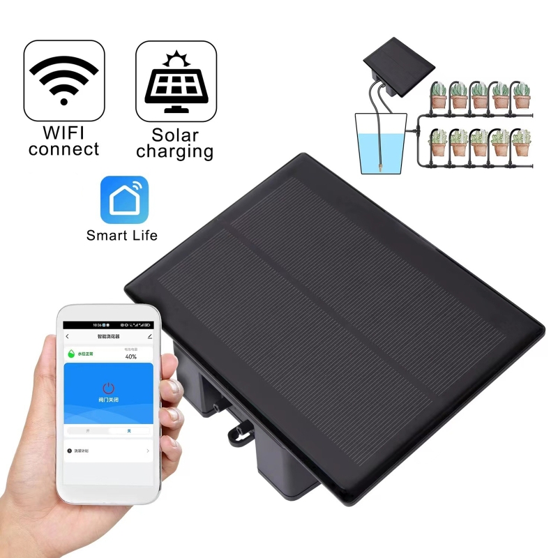 Smart Home Kits - WIFI พลังงานแสงอาทิตย์เครื่องรดน้ําอัตโนมัติชุด Mobile App รีโมทคอนโทรลสมาร์ทอุปกรณ์รดน้ําชลประทานหยดชลประทาน Kit
