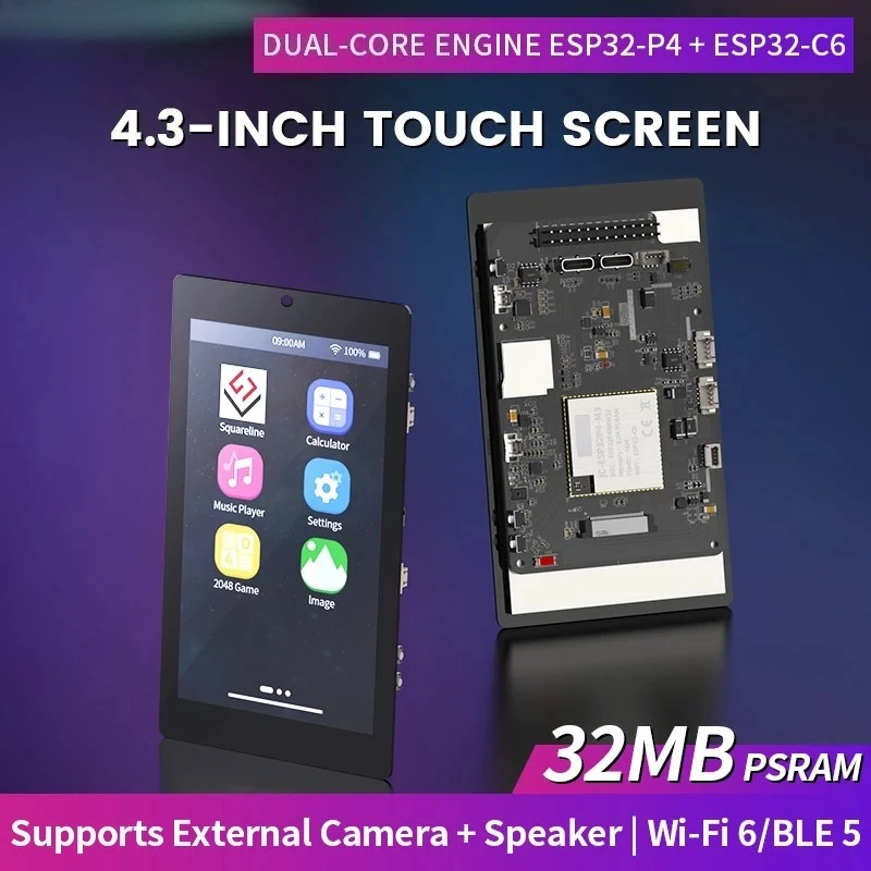 Smart Home Iot - หน้าจอสัมผัสแบบ Capacitive ขนาด 4.3 นิ้ว ความละเอียด