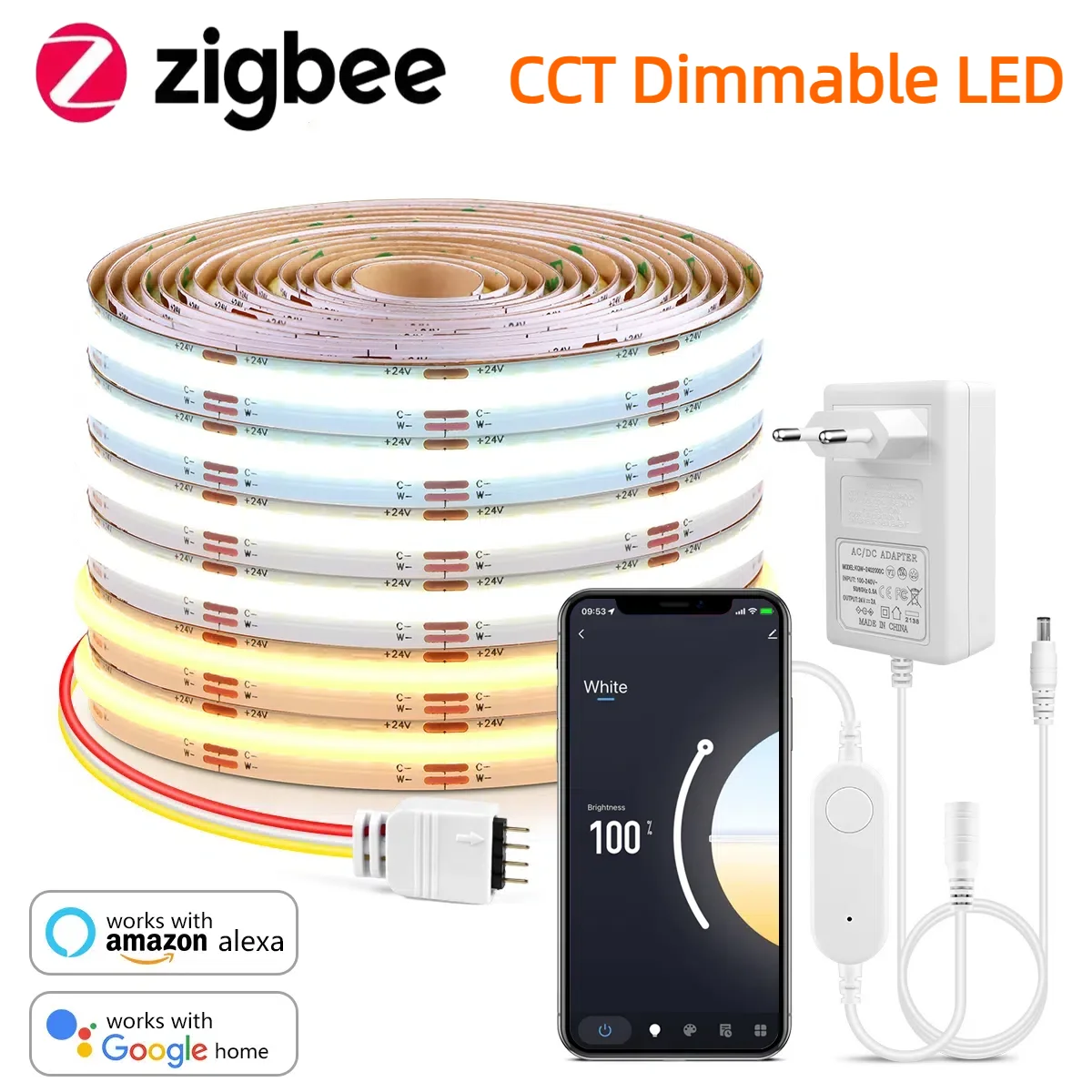 Zigbee 3.0 CCT 2700K-6500K หรี - Smart Home Iot บทวิจารณ์และราคา