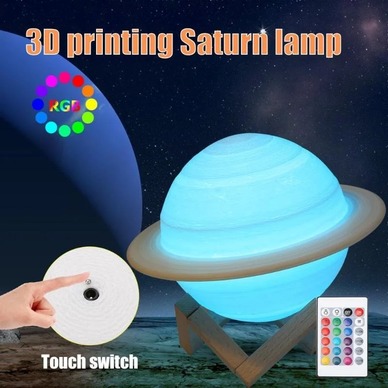 LED Night Light 3D พิมพ์ Satur - Voice Control Light Bulb บทวิจารณ์และราคา