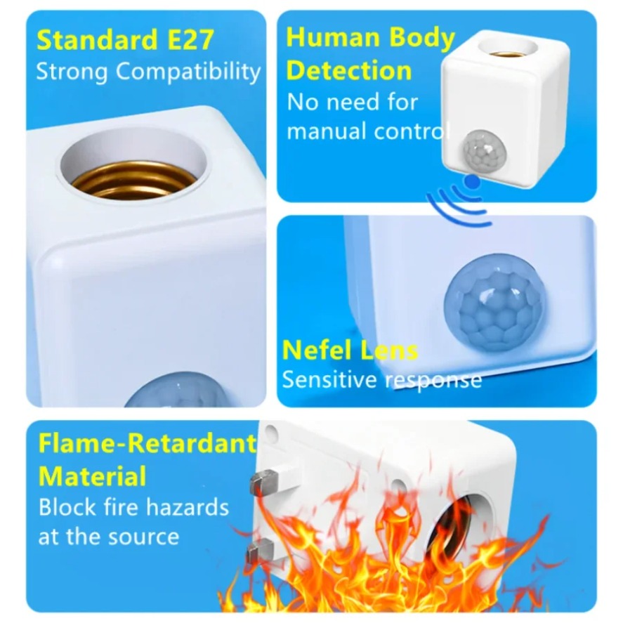 ฐานหลอดไฟพร้อมเซ็นเซอร์ตรวจจับ - Voice Control Light Bulb บทวิจารณ์และราคา