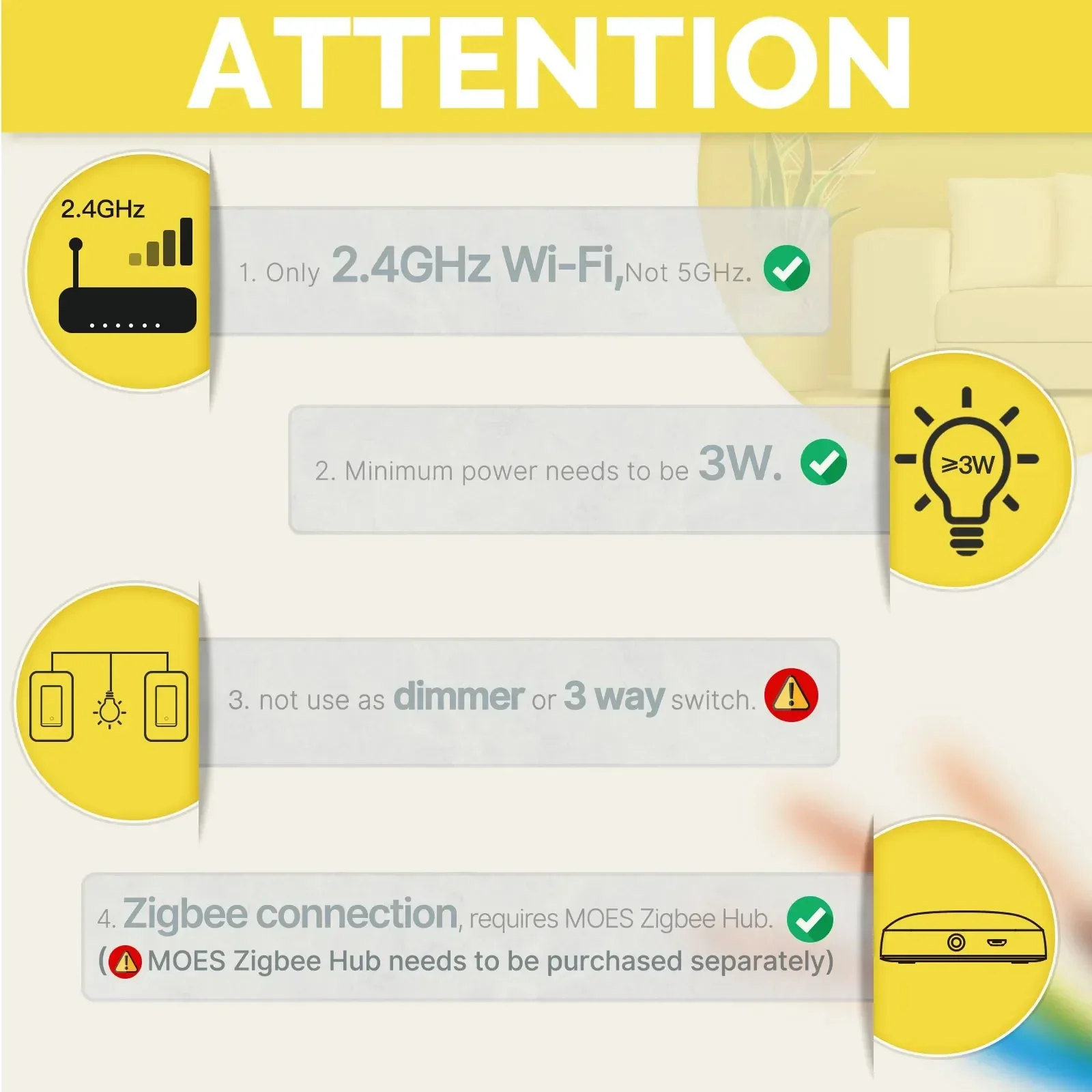 สวิตช์ไฟอัจฉริยะ MOES Tuya Zig - Smart Home Ikea บทวิจารณ์และราคา