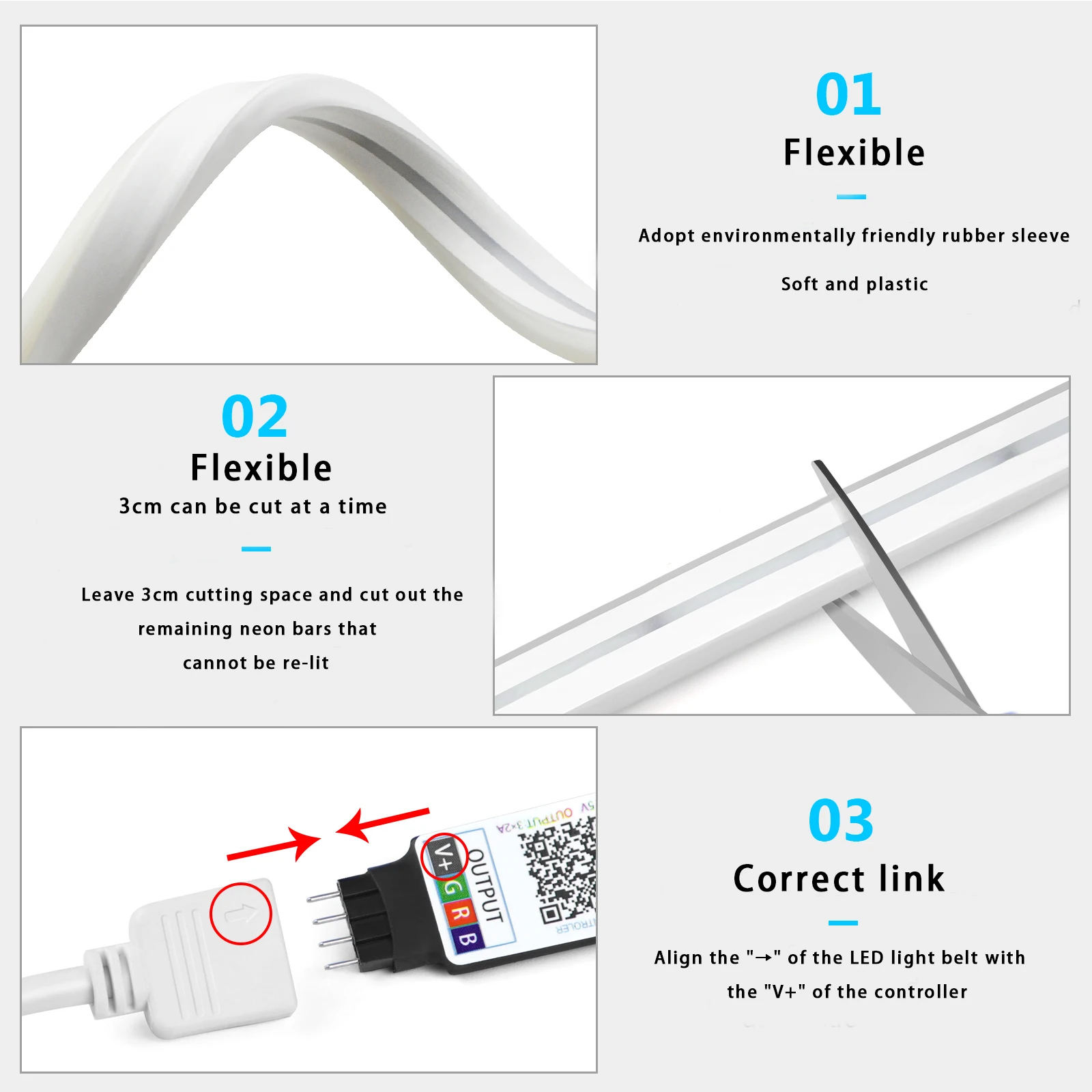 ไฟนีออน LED RGB ขนาด 1-5 เมตร  - Smart Home Room บทวิจารณ์และราคา